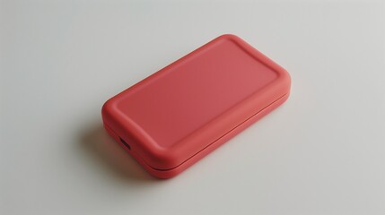 A compact power bank with a smooth, matte finish, isolated on a white surface.