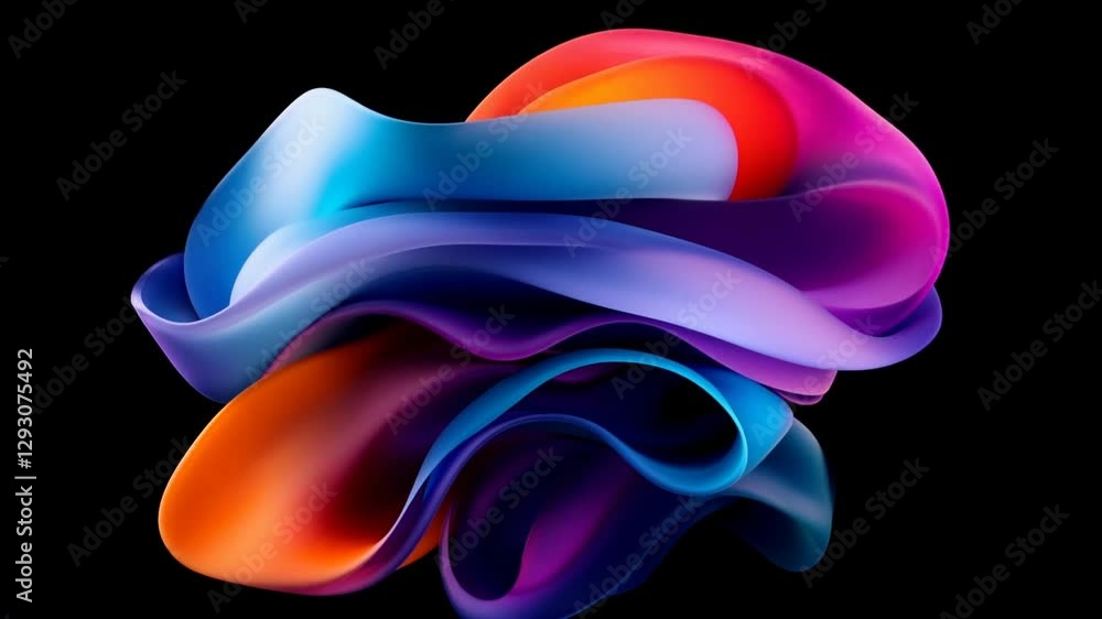 Poster abstract colors blend seamlessly to create mesmerizing shapes in a dynamic display of design and cre