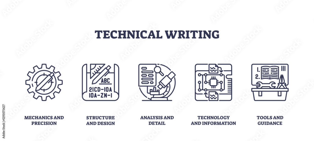 Poster technical writing involves precision, structure, analysis, technology, and guidance, transparent bac