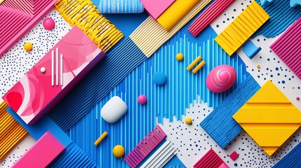 Obraz premium Abstract colorful geometric shapes background.