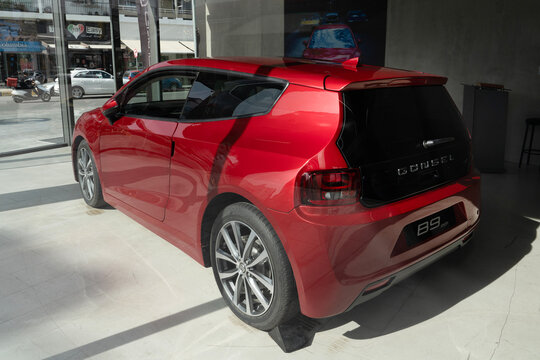 Lefkose, North Cyprus- October 24, 2023: Gunsel electric vehicles which is the first cars of North Cyprus in a showroom