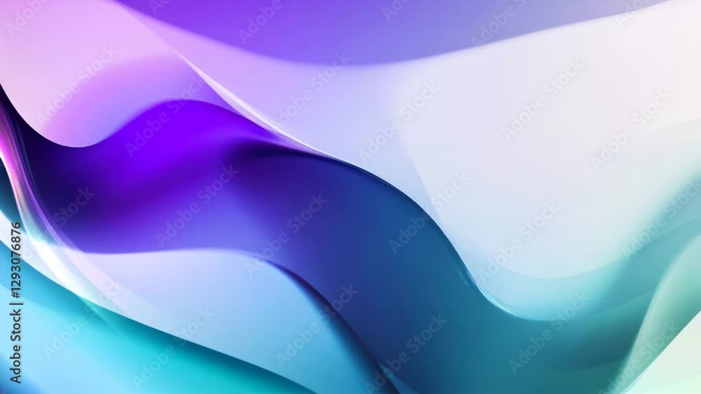 Poster vibrant abstract waves creating a mesmerizing display of color and motion in a digital space
