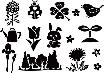 春のイメージベクターイラストセット