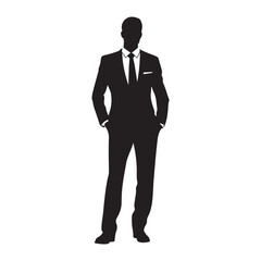 Silhouette of a Businessman in Professional