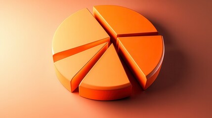 Obraz premium Stunning 3D Pie Chart Design for Business Data Visualization