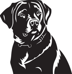 Chesapeake Bay Retriever Silhouette Vector Illustration White Background