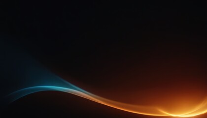 Naklejka premium Ethereal Swirl: A captivating artistic depiction of vibrant blue and orange luminous curves against a dark background, evoking energy and flow.