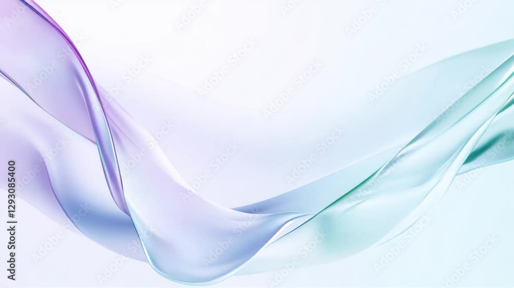 Poster fluid abstract shapes flow gracefully across a soft pastel background creating a calming visual expe