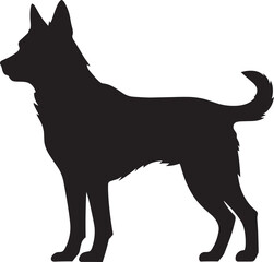 Chinook Silhouette Vector Illustration White Background