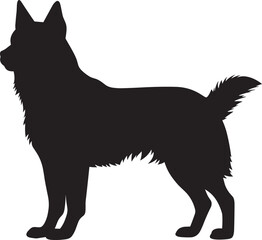Chinook Silhouette Vector Illustration White Background