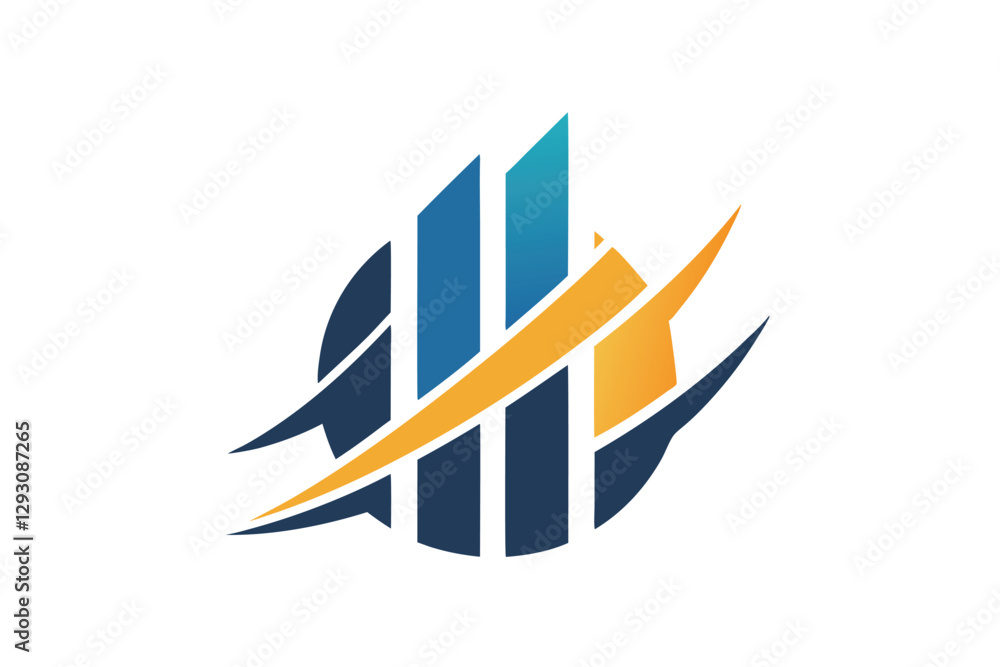 Poster this logo represents a project management software solution, showcasing clean lines and a modern aes