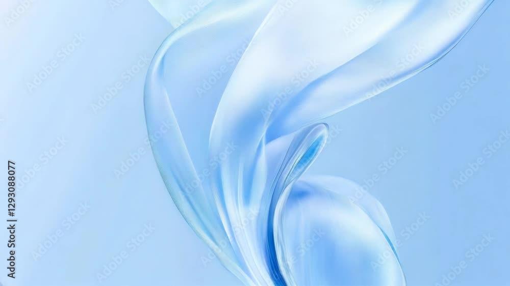 Poster captivating blue abstract design showcasing fluid shapes and smooth textures in a serene background