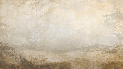 A large, antique parchment paper with faded white ink and rough texture, suitable for writing or painting. The background is plain in neutral tones of beige, brown, and grey, creating
