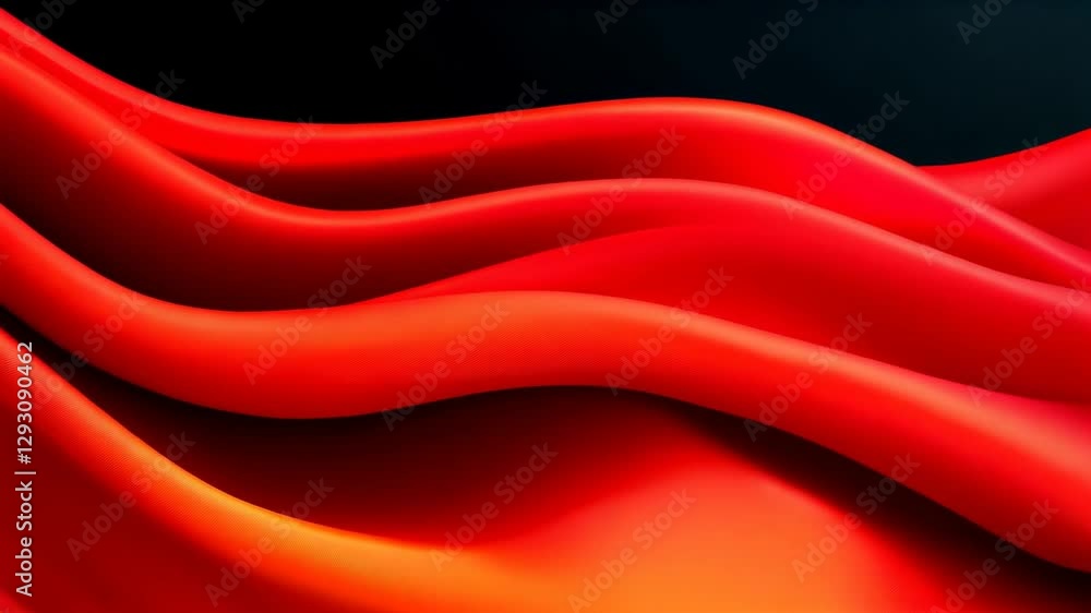Poster fluid red fabric flows gracefully against a black background creating a striking visual contrast and