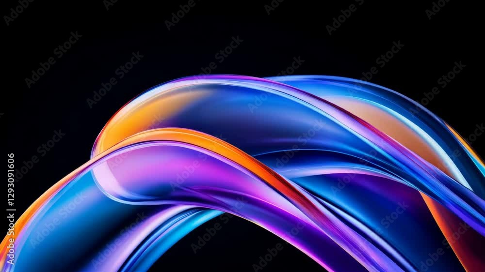 Poster Colorful abstract swirl showcases dynamic motion and vibrant hues in a captivating display of art