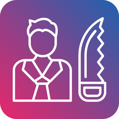 Fototapeta premium Carpenter icon style