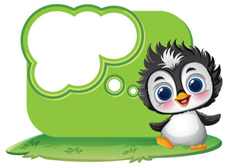 Cute Penguin with Speech Bubble