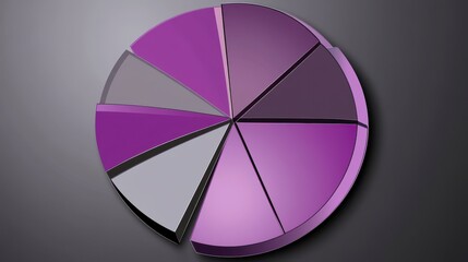 Obraz premium Dynamic Pie Chart Visualizing Business Data