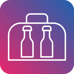 Bottle Bag icon style