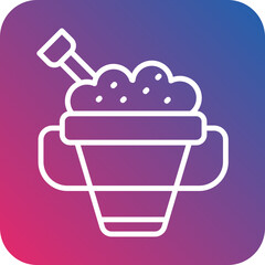 Beach Bucket icon style