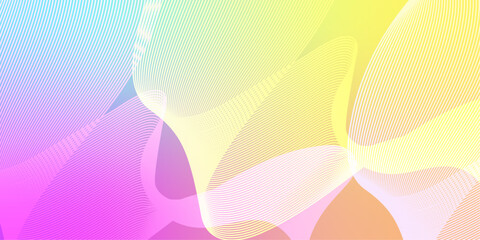  flowing lines. Digital future technology concept. vector illustration. Minimalist  background, pastel colorful gradations lines effect style geometric, abstract background 