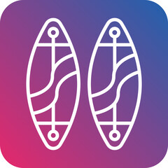 Surfboard icon style