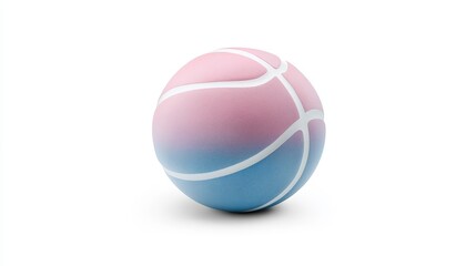 Colorful Basketball with Gradient Design in Pink and Blue Shades