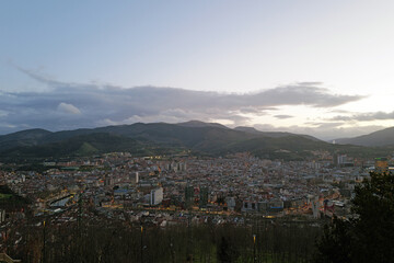 Suburbs of Bilbao in the evening