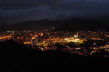 Suburbs of Bilbao in the evening