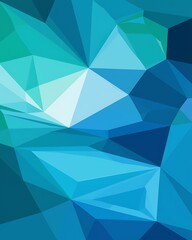 Obraz premium Vector abstract bright blue geometric background, consists of triangles. Polygonal abstract aqua background. Vector illustration