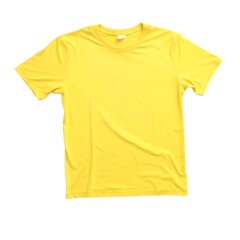 yellow t shirt lying flat