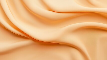 Fototapeta premium Soft and Luxurious Light Orange Fabric Draped Elegantly on Surface