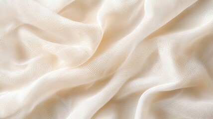 Obraz premium Smooth white silk fabric with elegant folds, creating a soft and luxurious texture perfect for backgrounds.