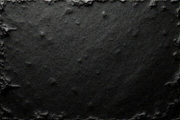 Black damaged cardboard, distressed overlay Rough, uneven surface with deep scratches , damaged, vintage