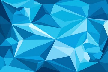 Obraz premium Vector abstract bright blue geometric background, consists of triangles. Polygonal abstract aqua background. Vector illustration
