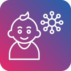 Children Psychology icon style