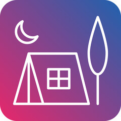 Camping icon style