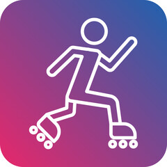 Rollerblading Jump icon style