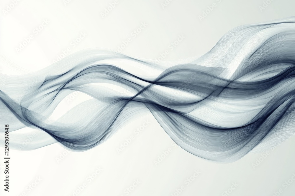 Poster elegant wisps of smoke flow gently across a minimalistic background creating a serene ambiance