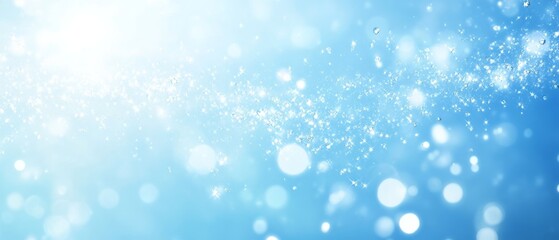 Fototapeta premium A blue sky with a white snowflake in the middle