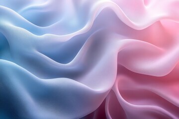 Obraz premium Soft flowing fabric with gentle hues of blue and pink creates an ethereal and calming atmosphere