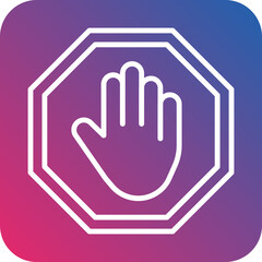 Fototapeta premium Stop Sign icon style