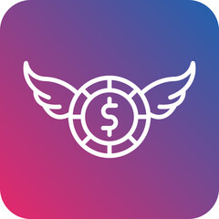 Money with Wings icon style