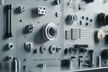 Blank billboard on the wall in the room.