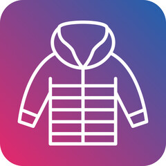 Ski Jacket icon style