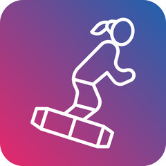 Snowboarder Female icon style