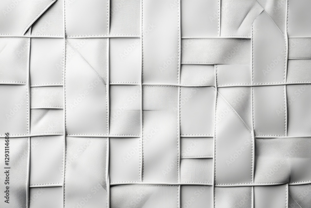 Poster intricate weaving of white textured fabric creates a modern artistic pattern in a minimalist design