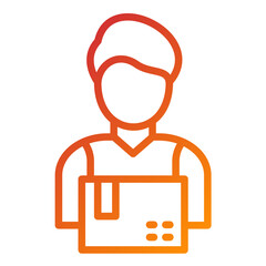 Vector Design Delivery Man Icon Style