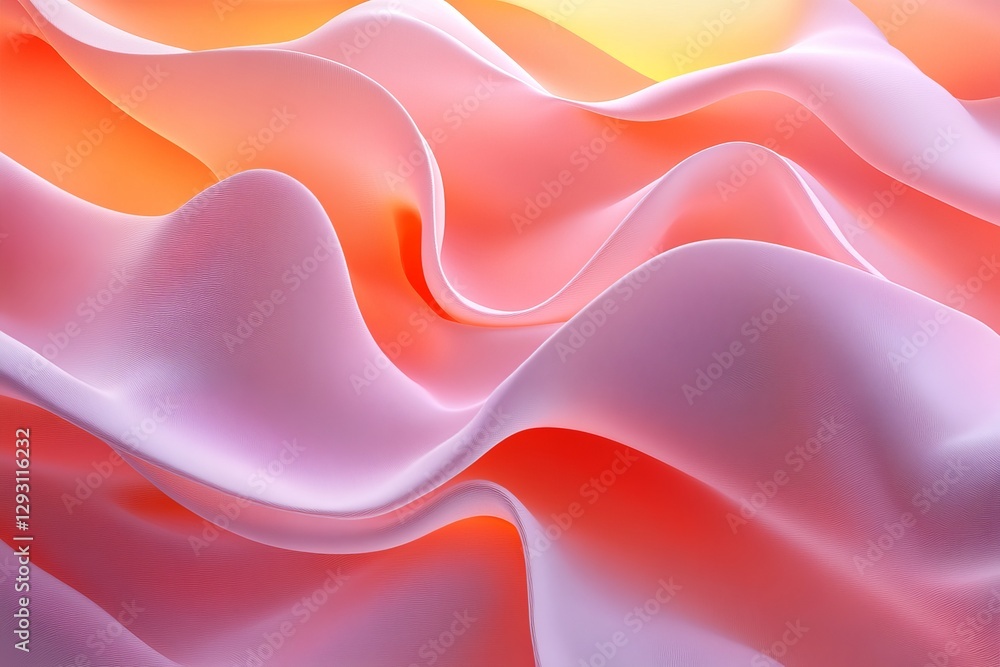 Aufkleber colorful abstract waves of fabric create a soft and inviting texture in warm hues