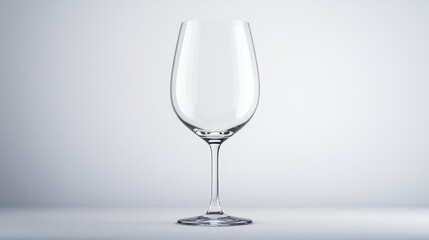 Fototapeta premium Empty Glass Wine Goblet Against Soft Light Background